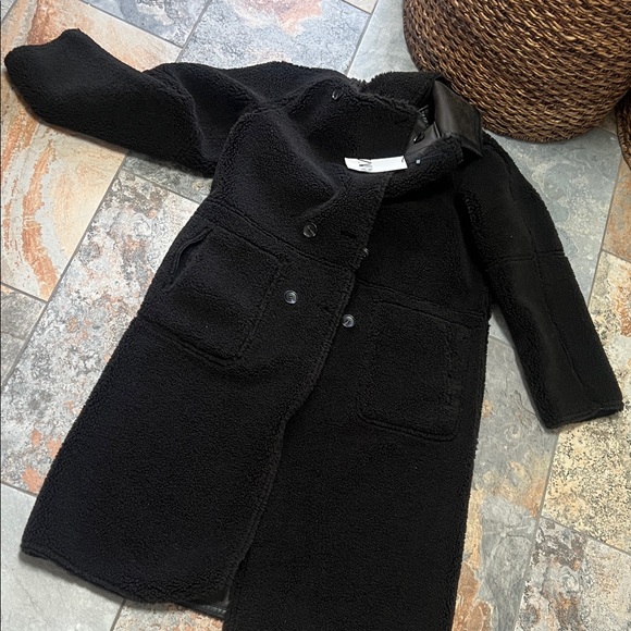 NWT Zara chocolate Brown reversable Coat - Picture 7 of 10